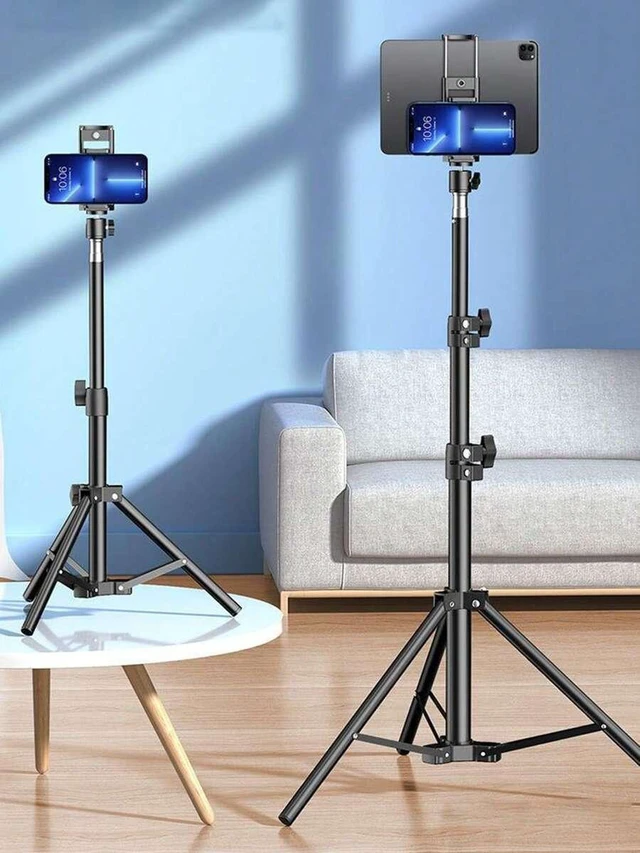 Main image of Bks Phone Tablet Dual-Use Support Stand With Tripod For Live Streaming Selfie Stick Outdoor Travel