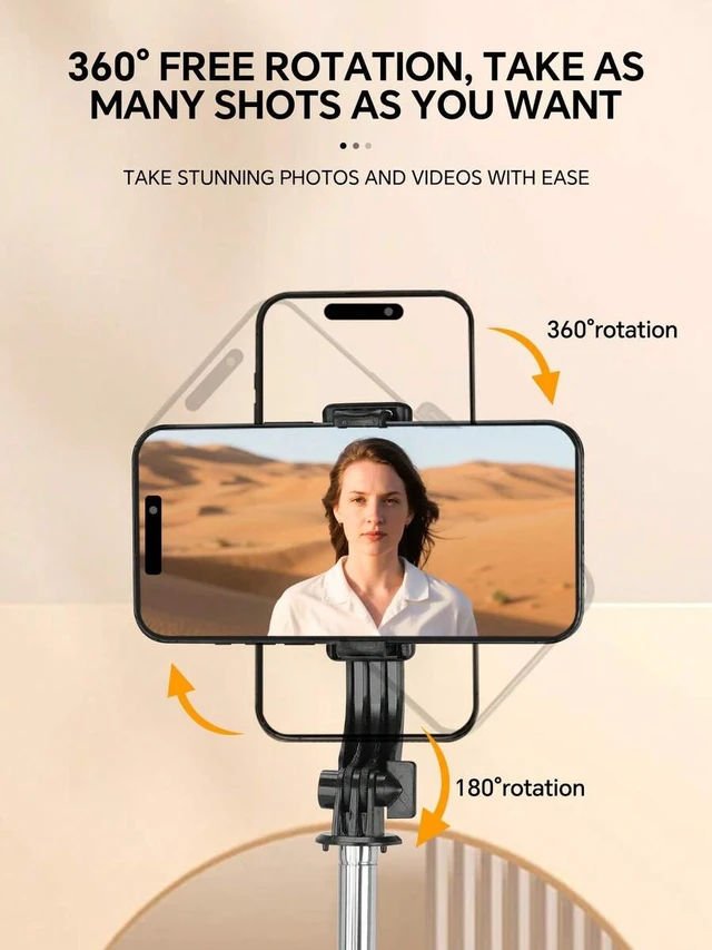 Alt view image 6 of 7 - Bks 1700mm Extendable Selfie Stick Tripod with Wireless Remote Control for Smartphones Live Streaming Vlogging