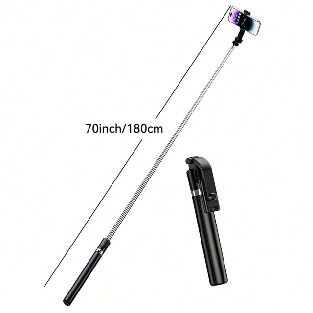 Alt view image 7 of 7 - Bks 70 Inch Extendable Selfie Stick Tripod With Fill Light Wireless Remote Portable Stand For Android iPhone