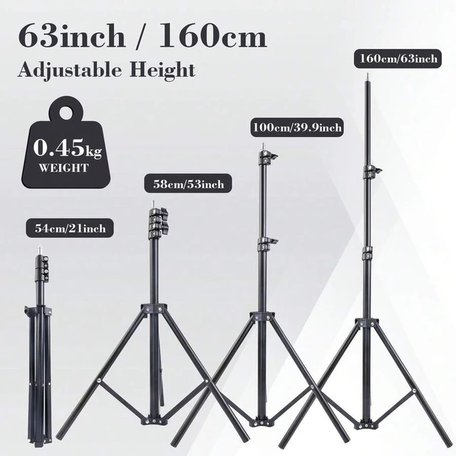 Alt view image 2 of 7 - Bks 63-Inch Aluminum Alloy Tripod Selfie Stick With Bluetooth Remote, 35cm Flexible Hose, 1/4-Inch Interface for Smartphones and Cameras