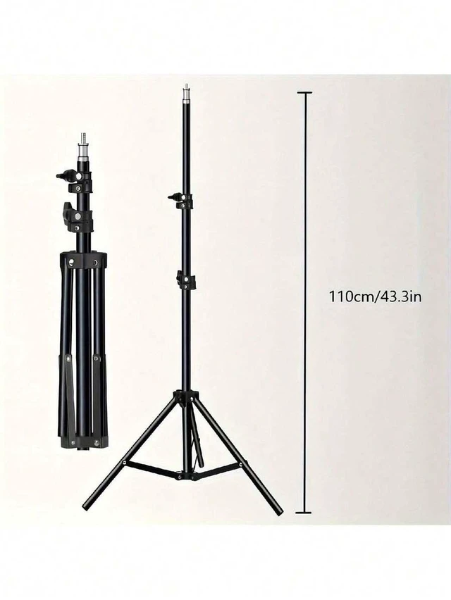 Alt view image 3 of 5 - Bks 43-Inch Foldable Tripod With Phone Holder, Multi-Functional Stand For Phones And Cameras, Compatible With IOS Android, Live Streaming Vlogging Selfie Stick
