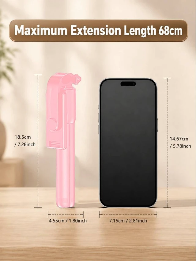 Alt view image 4 of 7 - Bks Selfie Stick Tripod with Remote Control Phone Holder for Live Streaming Vlog Travel Compatible iPhone Android Mobile Phones