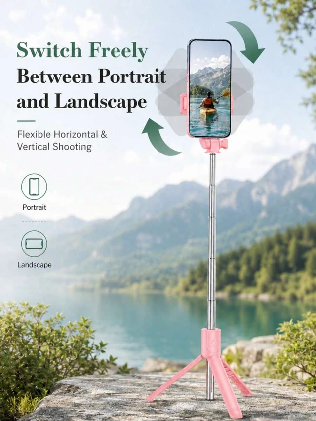 Alt view image 5 of 7 - Bks Selfie Stick Tripod with Remote Control Phone Holder for Live Streaming Vlog Travel Compatible iPhone Android Mobile Phones
