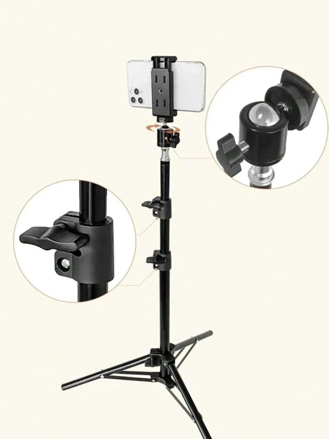Alt view image 7 of 7 - Bks Lightweight 82.67-Inch Tripod With Selfie Stick And Phone Holder For Video Recording, Photography, Live Streaming