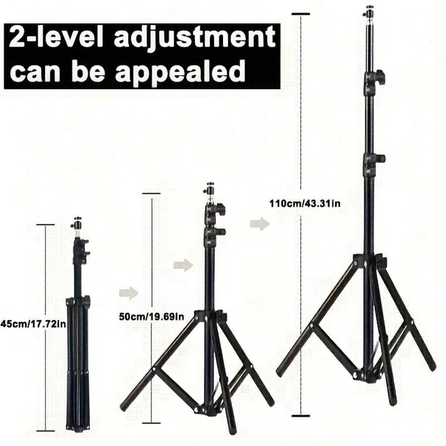 Alt view image 6 of 7 - Bks Projector Stand Floor Tripod Foldable Height Adjustable Universal Mobile Phone Live Streaming Selfie Stick Shooting