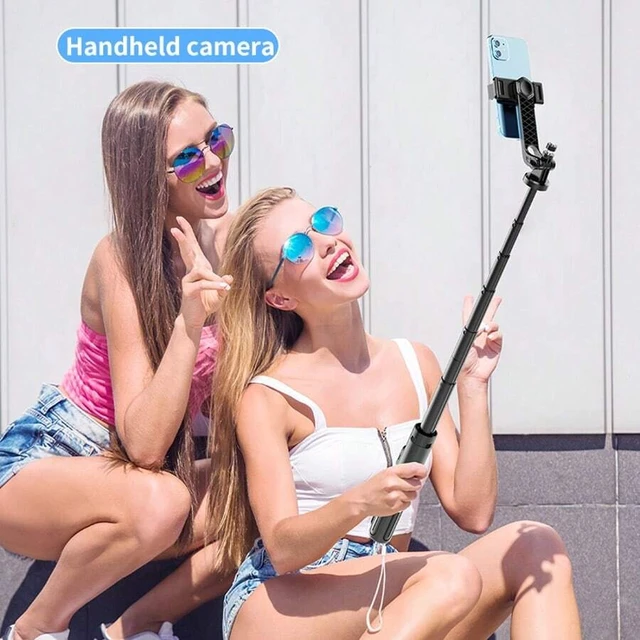 Alt view image 3 of 7 - Bks Aluminum Alloy Selfie Stick Tripod With Bluetooth Remote, Extendable Phone Holder For Smartphones iOS Android