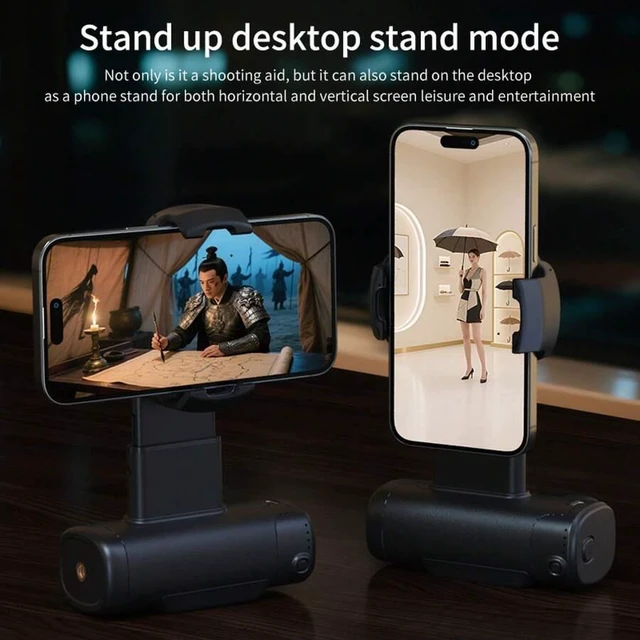 Alt view image 5 of 7 - Bks Smartphone Camera Grip Stabilizer with Fill Light and Bluetooth Shutter, 90 Degree Rotating Handle for Vlog Selfie