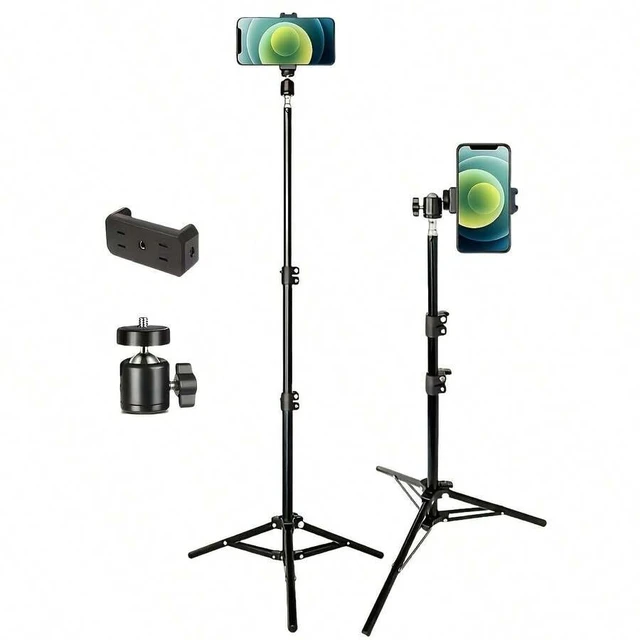 Alt view image 7 of 7 - Bks 43-Inch Retractable Selfie Stick Monopod with 360 Rotation Stable Anti-Shake Stand for Live Streaming Travel Vlog Outdoor Broadcasting