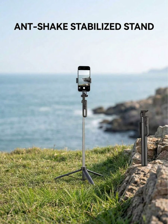 Alt view image 2 of 6 - Bks Selfie Stick Tripod Stand 69 Inch Tall Aluminum Alloy With Remote For Video Recording Compatible With Most Smartphones