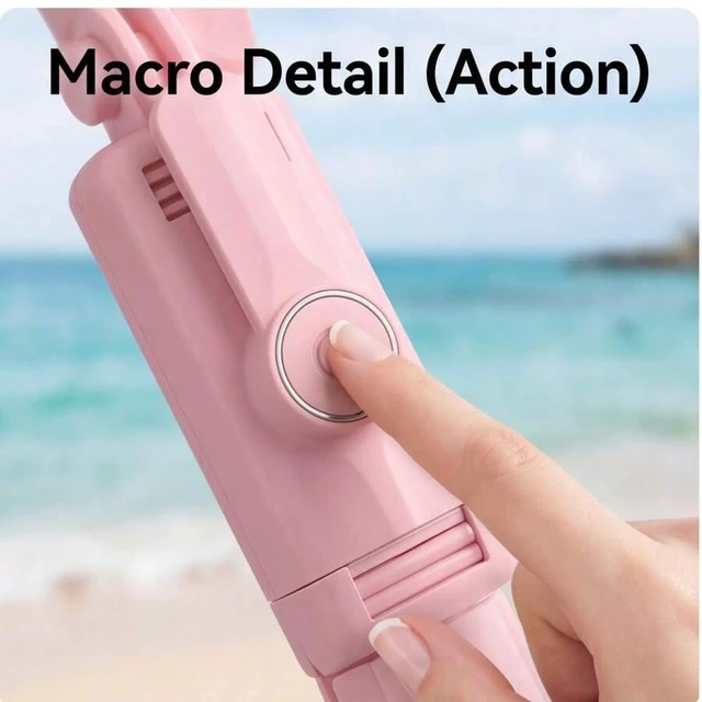 Alt view image 5 of 6 - Bks Adjustable Selfie Stick Tripod, Pink Sturdy Structure, Hands-Free Live Streaming, Stable Stand For Home And Outdoor Use