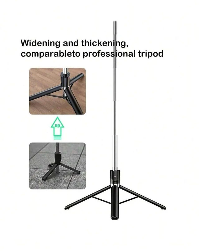 Alt view image 6 of 7 - Bks 70 Inch Extendable Selfie Stick Tripod With Wireless Remote & LED Light Portable Phone Stand For Smartphones