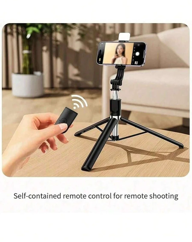 Alt view image 5 of 7 - Bks 70 Inch Extendable Selfie Stick Tripod With Wireless Remote & LED Light Portable Phone Stand For Smartphones