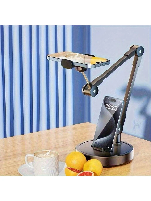 Alt view image 3 of 7 - Bks Adjustable Phone Holder Multi-Angle Desktop Stand Live Streaming Selfie Tripod Video Recording Online Classes Vlog Lazy Stand