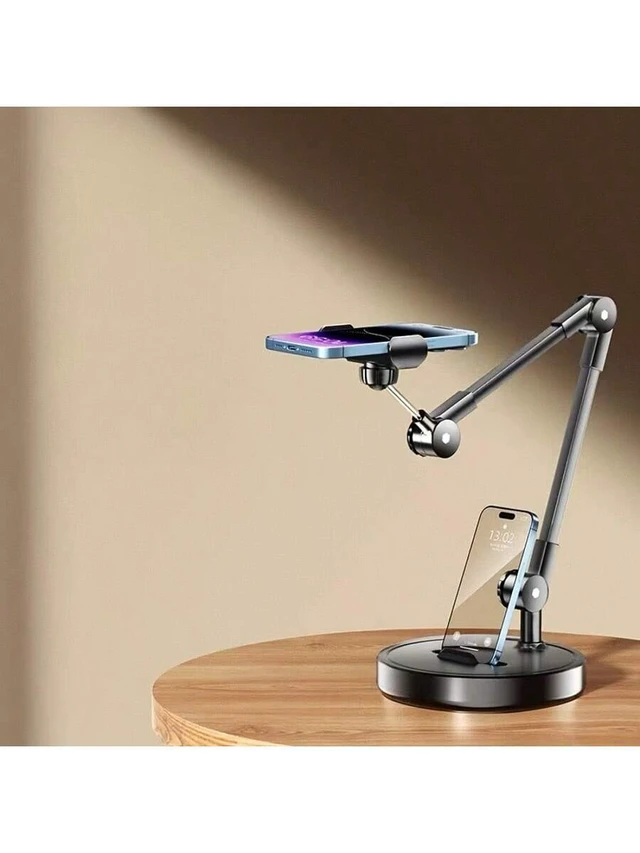 Alt view image 4 of 7 - Bks Adjustable Phone Holder Multi-Angle Desktop Stand Live Streaming Selfie Tripod Video Recording Online Classes Vlog Lazy Stand