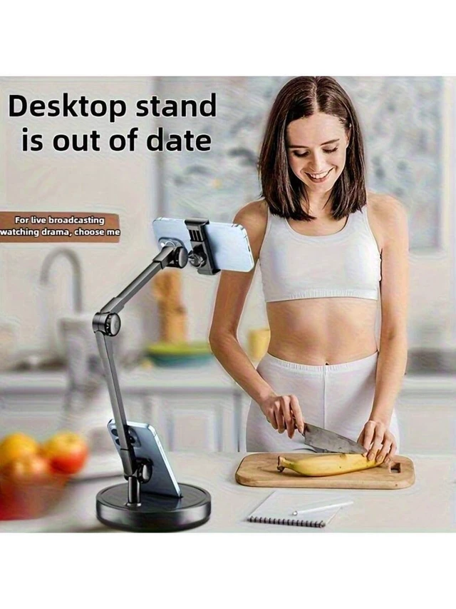 Alt view image 5 of 7 - Bks Adjustable Phone Holder Multi-Angle Desktop Stand Live Streaming Selfie Tripod Video Recording Online Classes Vlog Lazy Stand