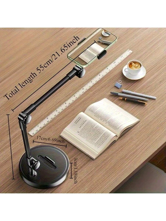 Alt view image 6 of 7 - Bks Adjustable Phone Holder Multi-Angle Desktop Stand Live Streaming Selfie Tripod Video Recording Online Classes Vlog Lazy Stand