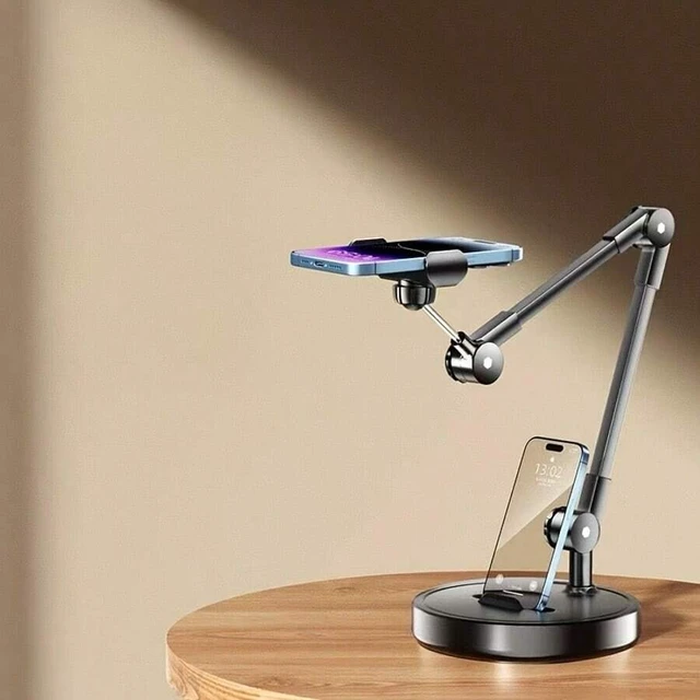 Alt view image 7 of 7 - Bks Adjustable Phone Holder Multi-Angle Desktop Stand Live Streaming Selfie Tripod Video Recording Online Classes Vlog Lazy Stand