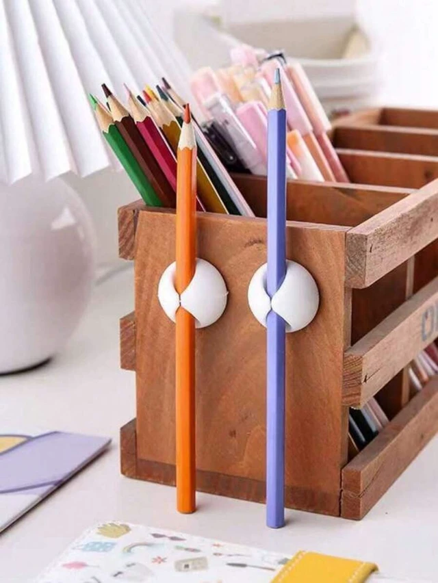 Alt view image 5 of 7 - Bks 3pcs Desktop Cable Organizer Data Line Fixer Minimalist Phone Storage Holder Reusable Charging Tie