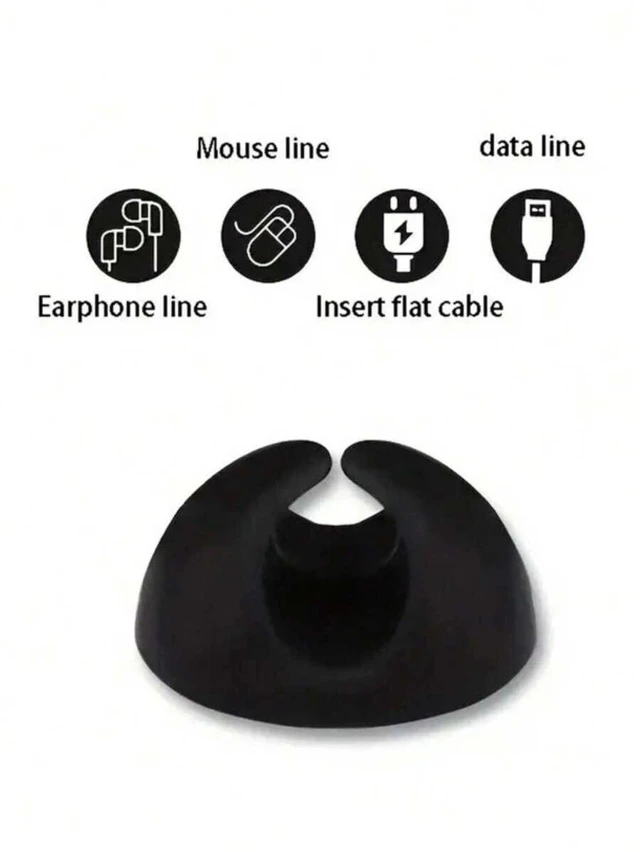 Alt view image 6 of 7 - Bks 3pcs Desktop Cable Organizer Data Line Fixer Minimalist Phone Storage Holder Reusable Charging Tie