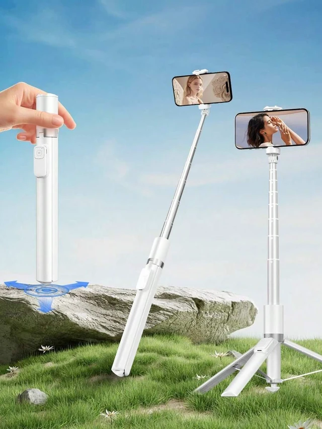 Main image of Bks 70 Inch Portable Extendable Selfie Stick Tripod with Wireless Remote 360 Rotation for Android Smartphones Travel Vlogging