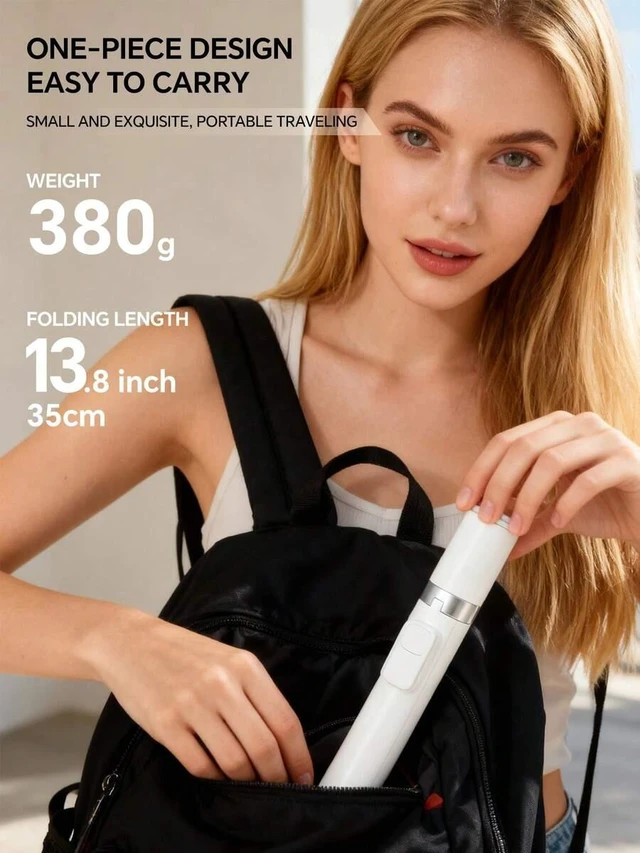 Alt view image 7 of 7 - Bks 70 Inch Portable Extendable Selfie Stick Tripod with Wireless Remote 360 Rotation for Android Smartphones Travel Vlogging