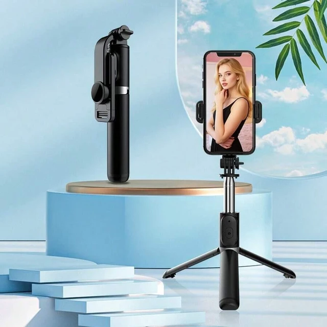 Main image of Bks 40 Inch Retractable Selfie Stick Tripod with Wireless Remote 360 Rotation Anti-Shake for iPhone Android Smartphones Live Streaming Travel Vlogs