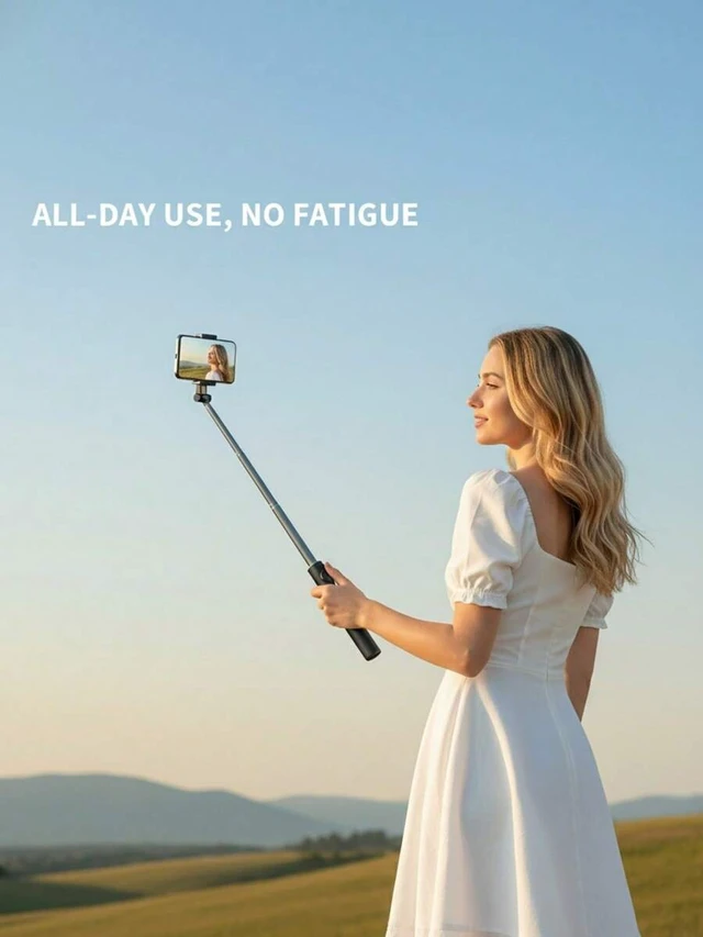 Alt view image 2 of 6 - Bks 43 Inch Extendable Phone Tripod Selfie Stick Compact Travel Holder for Smartphones ADJUSTABLE
