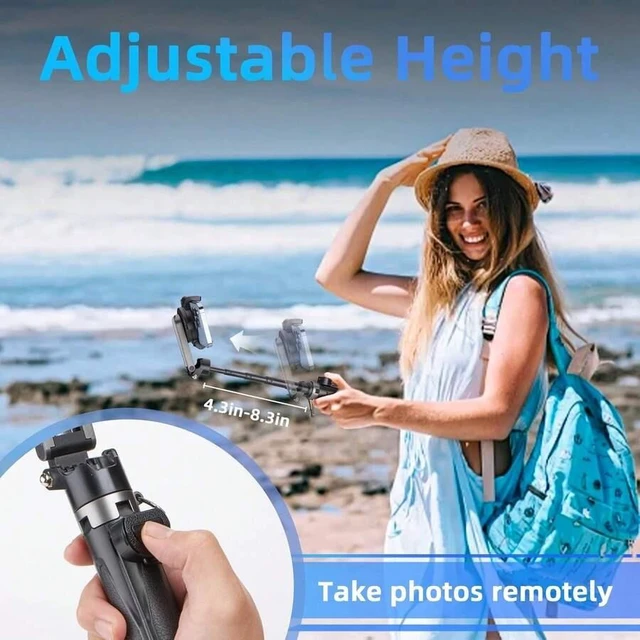 Alt view image 5 of 7 - Bks 4-In-1 Magnetic Phone Tripod, Mini Selfie Stick With 360° Rotation, Bluetooth Remote Control, Portable Pocket Tripod For IPhone, Android, Vlog, Live Stream, Travel