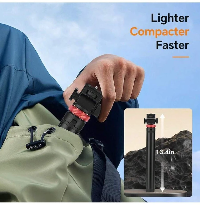 Alt view image 5 of 7 - Bks Adjustable Height Sturdy Base Premium Tripod Design For Travel Compatible With IPhone Android Cameras Live Streaming Stable Recording Selfie Stick Vlogging Equipment 360 Rotation
