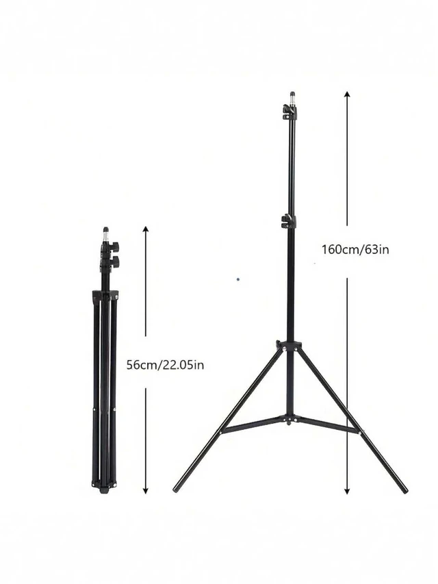Alt view image 2 of 7 - Bks Adjustable Iron Tripod Stand With Phone Holder Clip, Foldable Multi-Functional Camera Tripod, With Clamp-Type Fixation, Triangular Metal Stand, Suitable For Smartphones And Cameras
