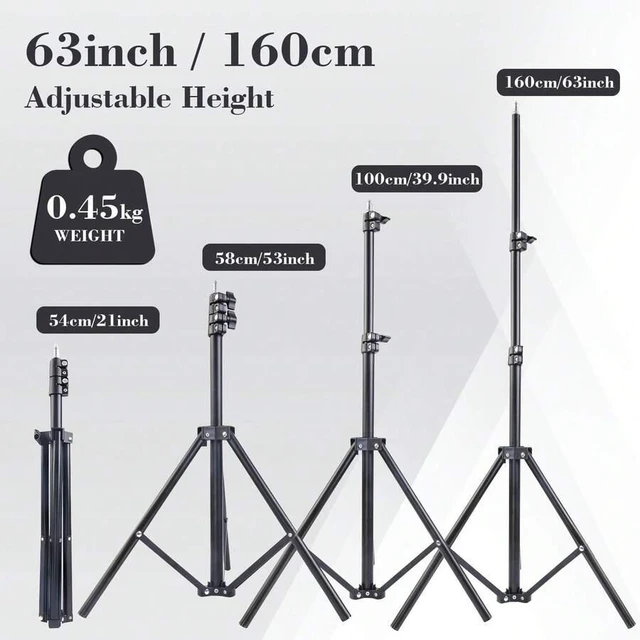 Alt view image 3 of 7 - Bks 63 Inch Aluminum Alloy 360 Rotating Tripod with Retractable Bracket for Live Streaming Vlogging and Mobile Photography