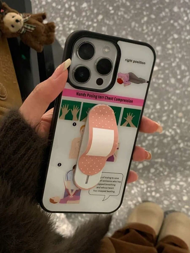 Alt view image 3 of 7 - Bks Creative Bandage Design Phone Holder Stand Multicolor Hands-Free Car Dashboard Grip Compatible iPhone Android Smartphone Accessory