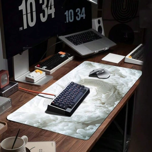 Alt view image 5 of 7 - Bks 60cm x 35cm Large Gaming Mouse Pad Non-Slip Rubber Base Desk Mat For Computer Keyboard Home Office