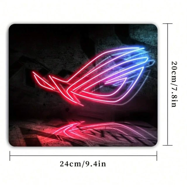 Main image of Bks Rectangular Gaming Mouse Pad Non-Slip Rubber Base Portable Desktop Mat for Computer Office Blue Red Design Compact Large Size