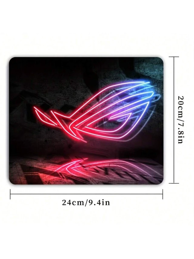 Alt view image 2 of 7 - Bks Rectangular Gaming Mouse Pad Non-Slip Rubber Base Portable Desktop Mat for Computer Office Blue Red Design Compact Large Size