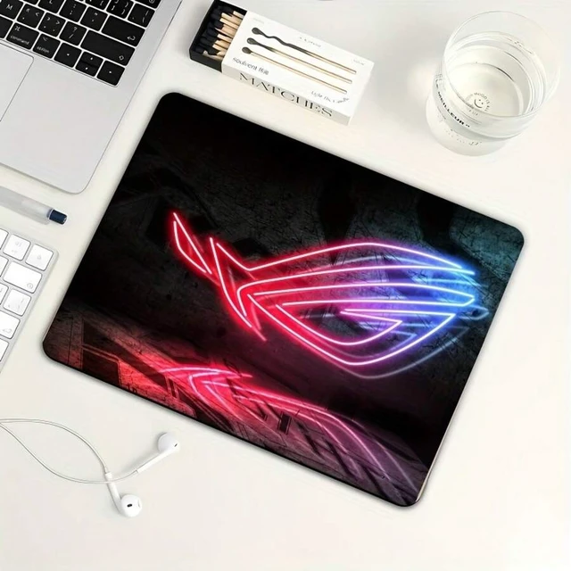 Alt view image 4 of 7 - Bks Rectangular Gaming Mouse Pad Non-Slip Rubber Base Portable Desktop Mat for Computer Office Blue Red Design Compact Large Size