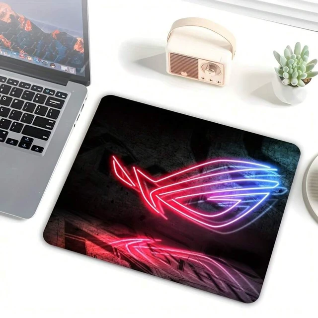 Alt view image 7 of 7 - Bks Rectangular Gaming Mouse Pad Non-Slip Rubber Base Portable Desktop Mat for Computer Office Blue Red Design Compact Large Size