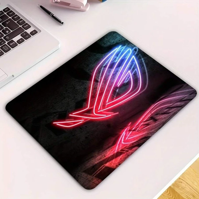 Alt view image 6 of 7 - Bks Rectangular Gaming Mouse Pad Non-Slip Rubber Base Portable Desktop Mat for Computer Office Blue Red Design Compact Large Size