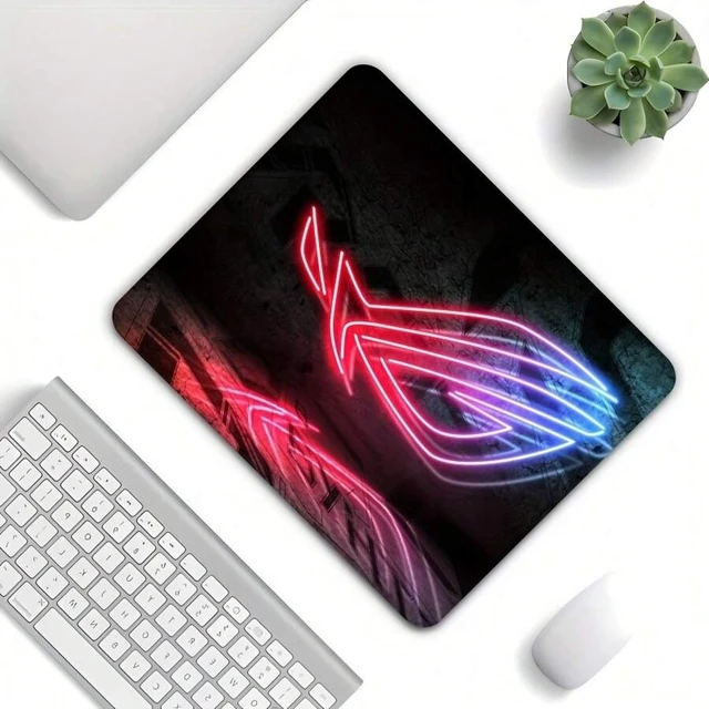 Alt view image 5 of 7 - Bks Rectangular Gaming Mouse Pad Non-Slip Rubber Base Portable Desktop Mat for Computer Office Blue Red Design Compact Large Size