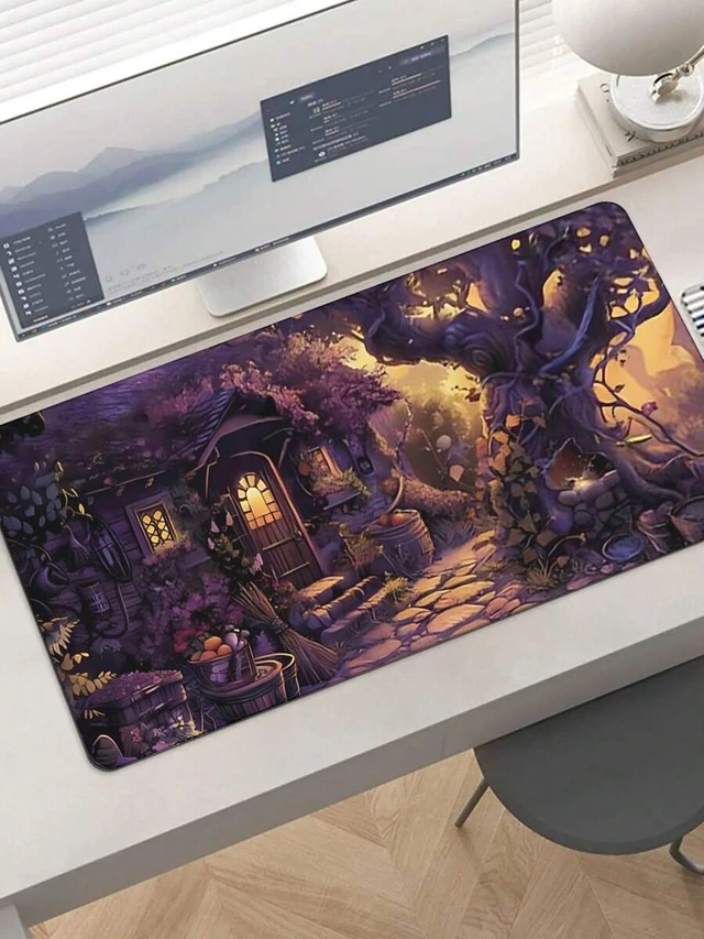 Alt view image 2 of 5 - Bks Large Gaming Mouse Pad, Non-Slip Rubber Base, Smooth Surface Desk Mat For Office Home Setup