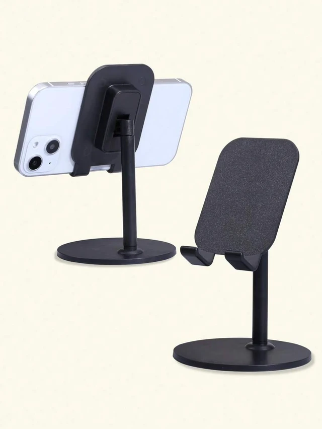 Main image of Bks Adjustable Desktop Phone Holder Stand Compatible With iPhone Android Devices Black Gift