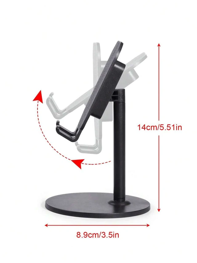 Alt view image 3 of 5 - Bks Adjustable Desktop Phone Holder Stand Compatible With iPhone Android Devices Black Gift