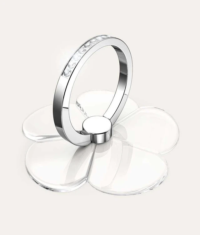 Main image of Bks Universal Rhinestone Phone Ring Holder, 360 Rotating Metal Finger Grip Bracket for iPhone Android Desktop Stand