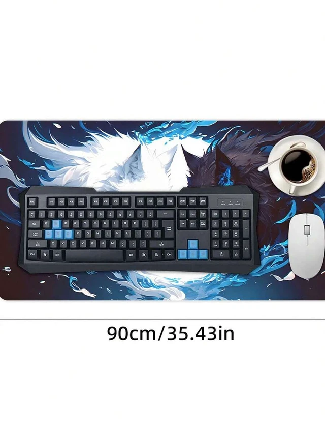 Alt view image 5 of 5 - Bks Large Extended Gaming Mouse Pad, Non-Slip Rubber Base, Anti-Fray Stitched Edges, Ultra-Fine Surface for PC Streamers