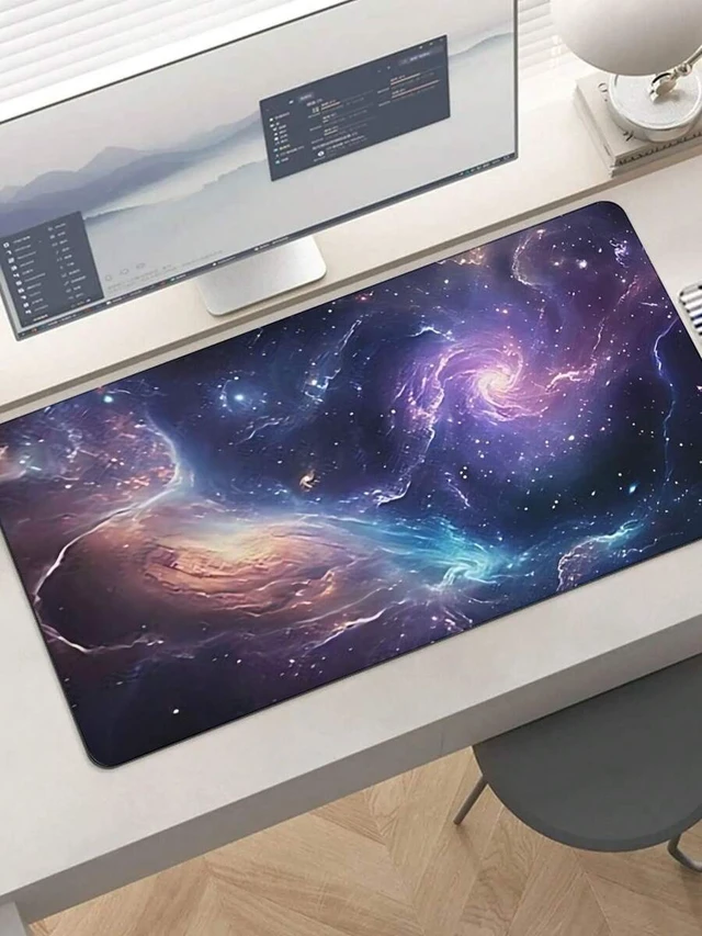 Alt view image 2 of 5 - Bks Large Gaming Mouse Pad Extended Desk Mat Non-Slip Base Anti-Fray Stitched Edges For PC Gamers Streamers