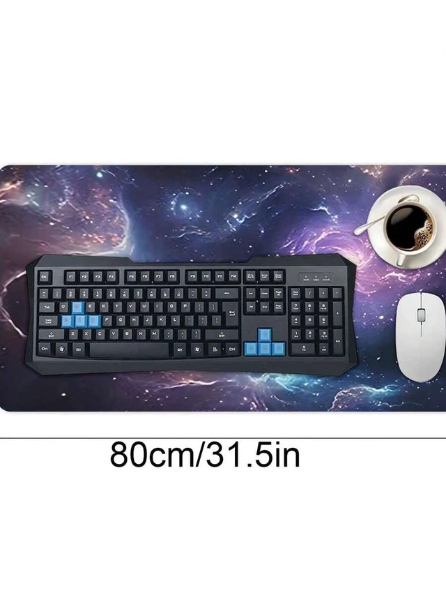 Alt view image 5 of 5 - Bks Large Gaming Mouse Pad Extended Desk Mat Non-Slip Base Anti-Fray Stitched Edges For PC Gamers Streamers