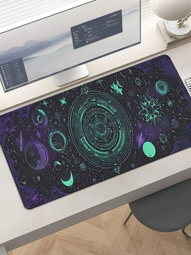 Alt view image 2 of 5 - Bks Gaming Mouse Pad Large Extended Desk Mat Non-Slip Base Anti-Fray Stitched Edges For PC Gamers Streamers