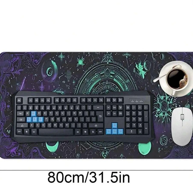 Alt view image 5 of 5 - Bks Gaming Mouse Pad Large Extended Desk Mat Non-Slip Base Anti-Fray Stitched Edges For PC Gamers Streamers