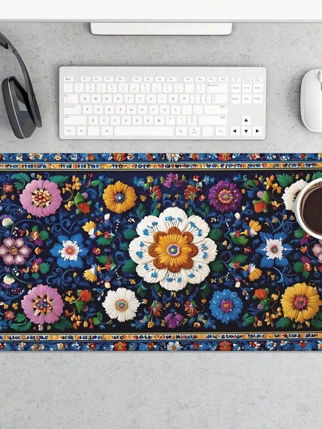 Main image of Bks Gaming Mouse Pad Large Extended Desk Mat Non-Slip Base Anti-Fray Stitched Edges For PC Gamers Streamers