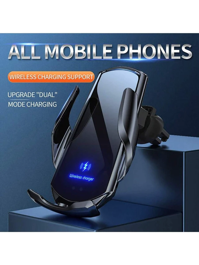 Alt view image 2 of 7 - Bks Wireless Car Charger Mount 15W Fast Charging Auto Clamp Air Vent Holder Compatible iPhone 17 16 15 14 13 12 11 Samsung Galaxy S25 S24 S23